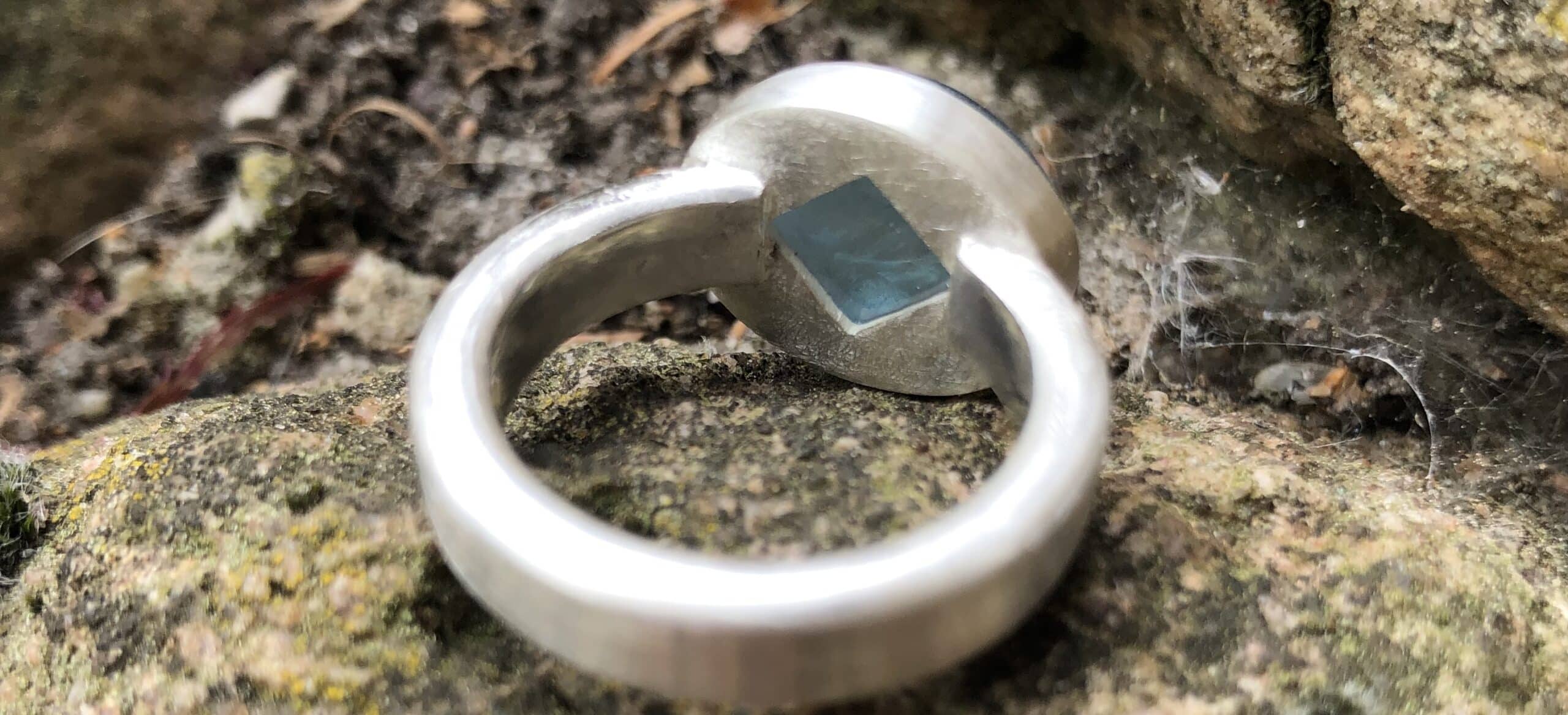 Aquamarin Ring Cabochon 935/999 Silber – Bild 6