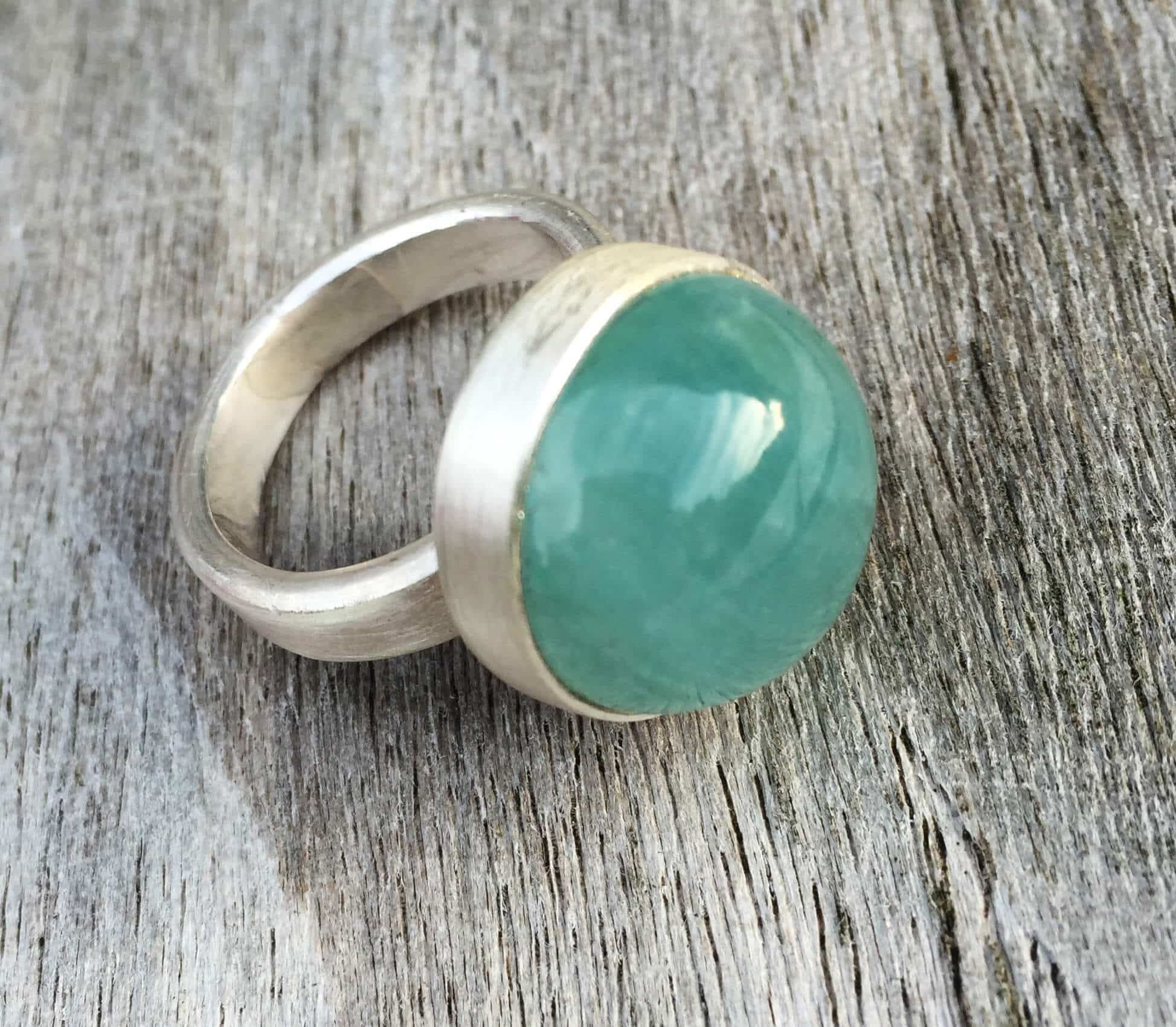 Aquamarinring Rund – Bild 3