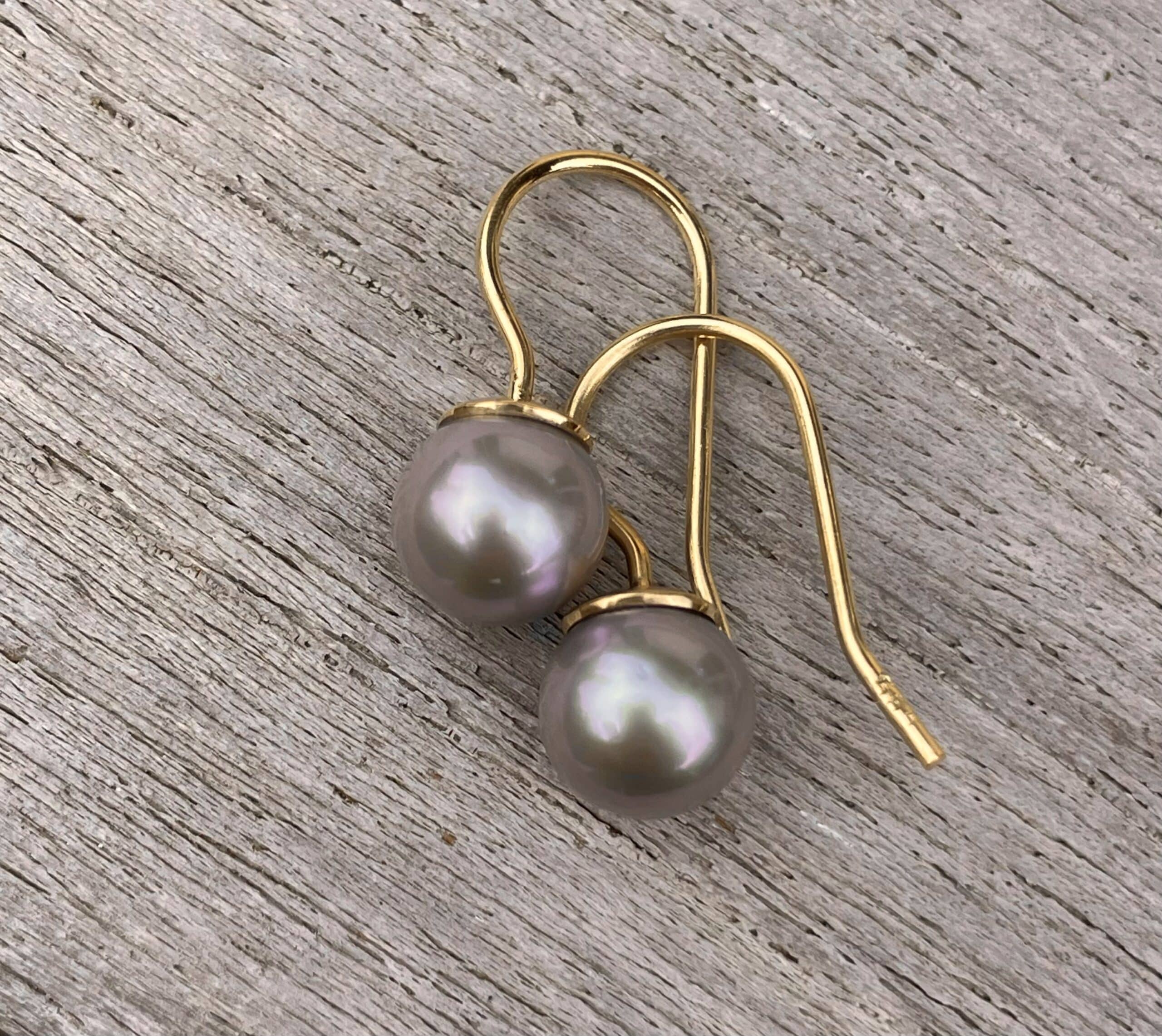 Perlen Ohrschmuck 585 Gold handgefertigt