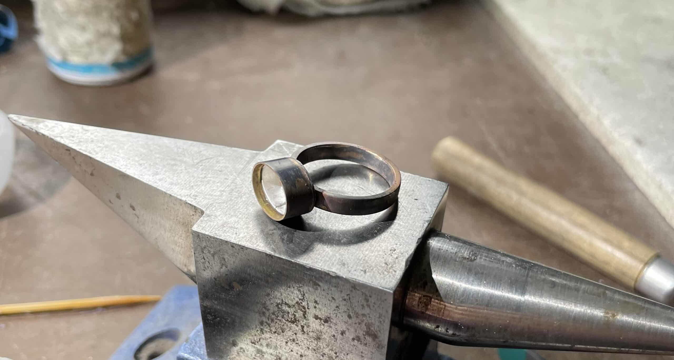 Edelstein Ring brauner Turmalin 585 Gold handgefertigt – Bild 10