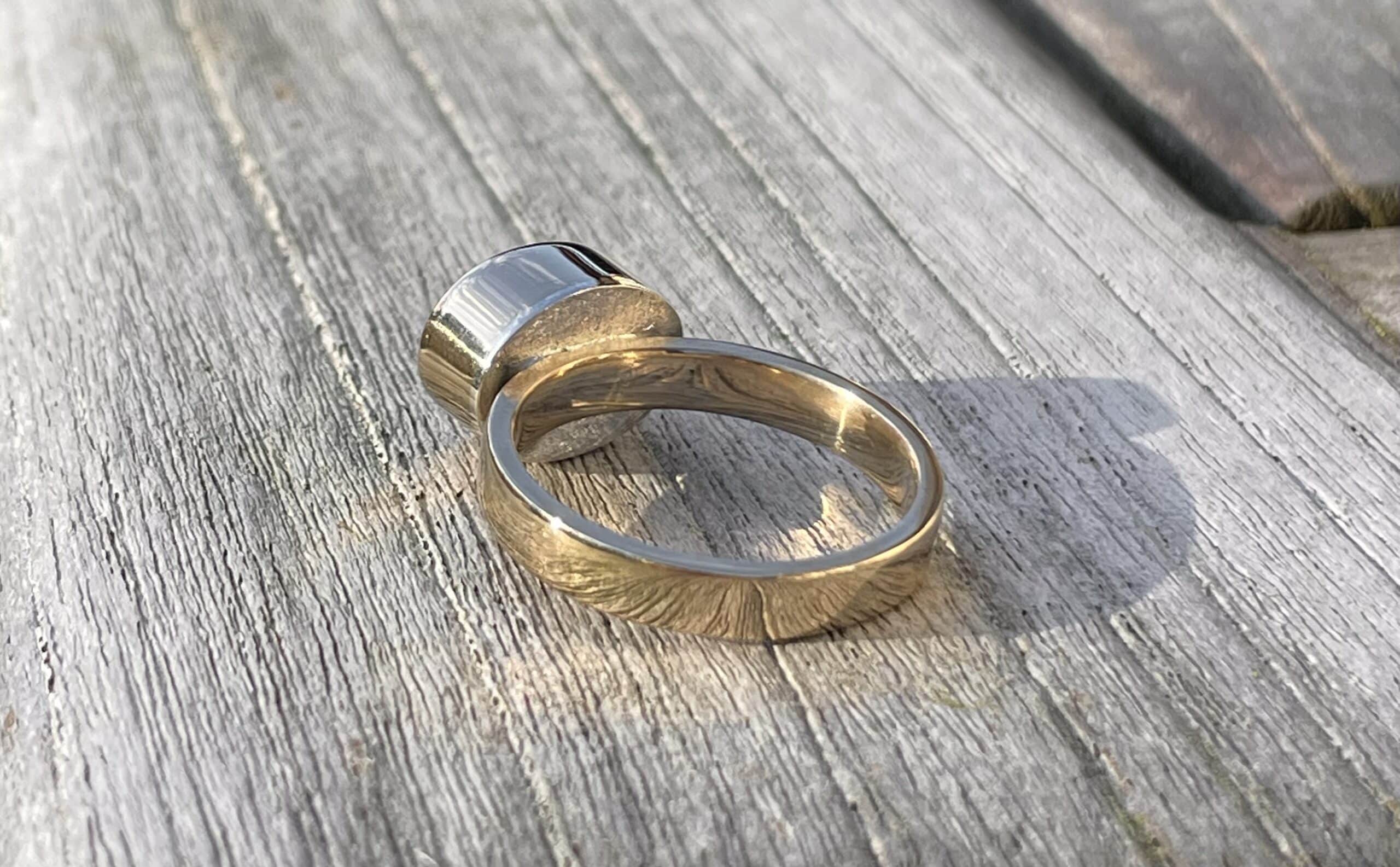 Edelstein Ring brauner Turmalin 585 Gold handgefertigt – Bild 5